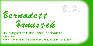 bernadett hanuszek business card